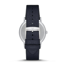 Load image into Gallery viewer, Emporio Armani Three-Hand Blue Leather Watch AR11012