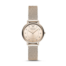 Load image into Gallery viewer, Emporio Armani Women's Two-Hand Pink Stainless Steel Watch AR11129