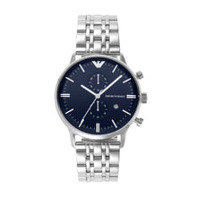 Load image into Gallery viewer, Emporio Armani Silver-Tone Chronograph Watch AR1648