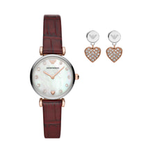 Load image into Gallery viewer, Emporio Armani Burgundy Analogue Watch AR80040
