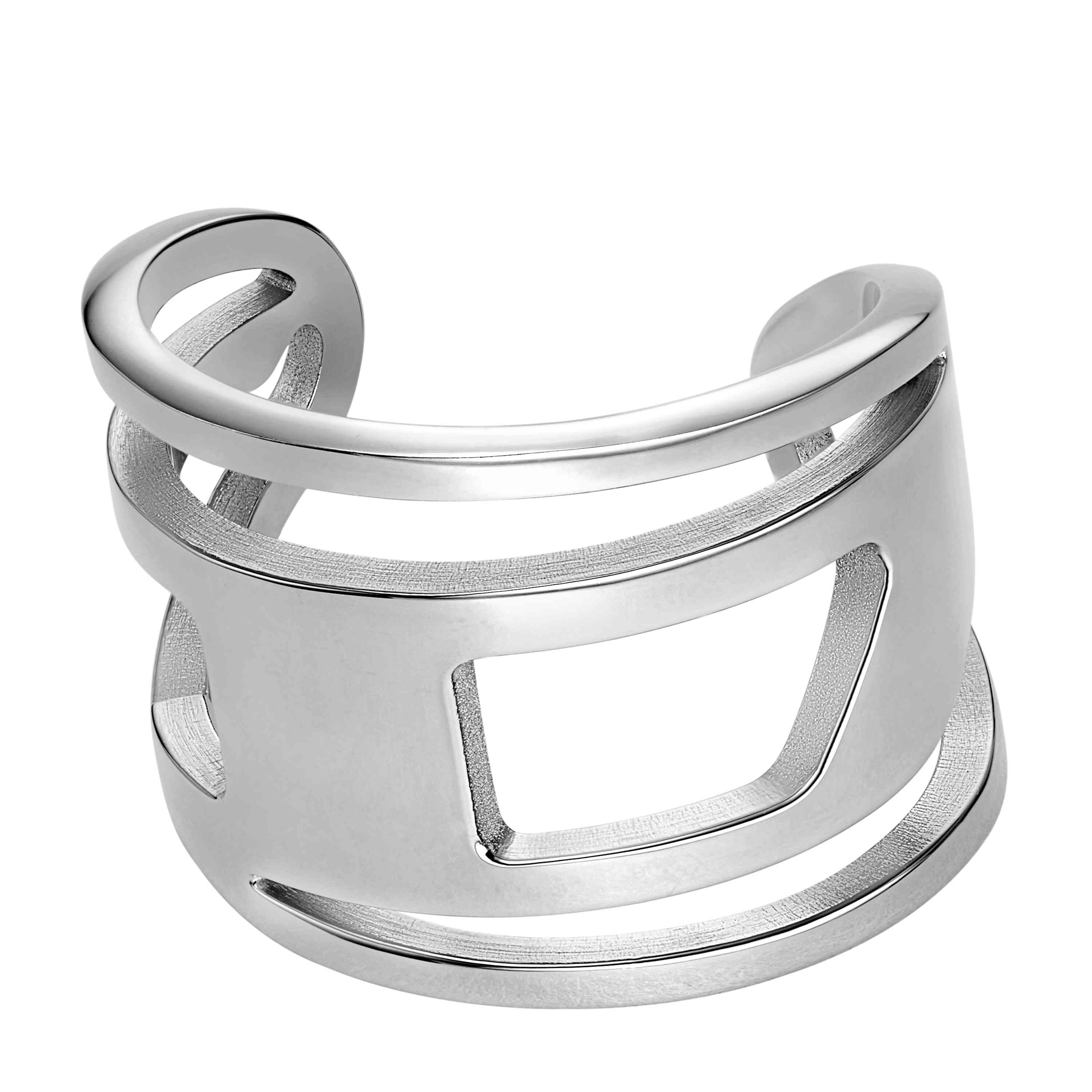 Diesel Oval D Logo Silver Tone Ring DX1548040 – Watch