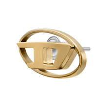Load image into Gallery viewer, Diesel Oval D Logo Gold Tone Earring DX1590710
