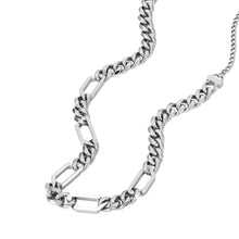 Load image into Gallery viewer, Diesel D Logo Silver-Tone Necklace DX1626040
