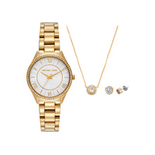 Load image into Gallery viewer, Michael Kors Lauryn Gold Tone Analogue Watch MK4849SET