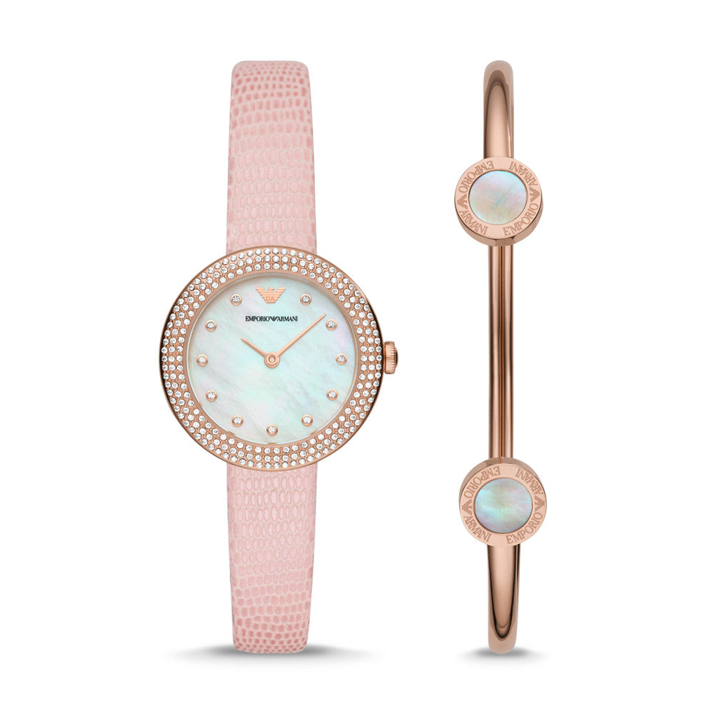 Emporio armani on sale pink watch