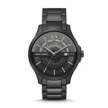 Load image into Gallery viewer, Armani Exchange Automatic Quartz Three-Hand Date Black Stainless Steel Watch AX2444