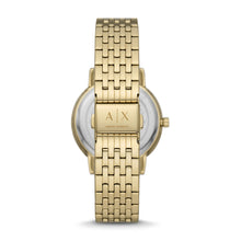 Load image into Gallery viewer, Armani Exchange Moonphase Multifunction Gold-Tone Stainless Steel Watch AX5586