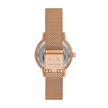 Load image into Gallery viewer, Armani Exchange Two-Hand Rose Gold-Tone Stainless Steel Watch and Bracelet Gift Set AX7121