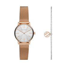 Load image into Gallery viewer, Armani Exchange Two-Hand Rose Gold-Tone Stainless Steel Watch and Bracelet Gift Set AX7121