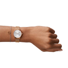 Load image into Gallery viewer, Armani Exchange Two-Hand Rose Gold-Tone Stainless Steel Watch and Bracelet Gift Set AX7121