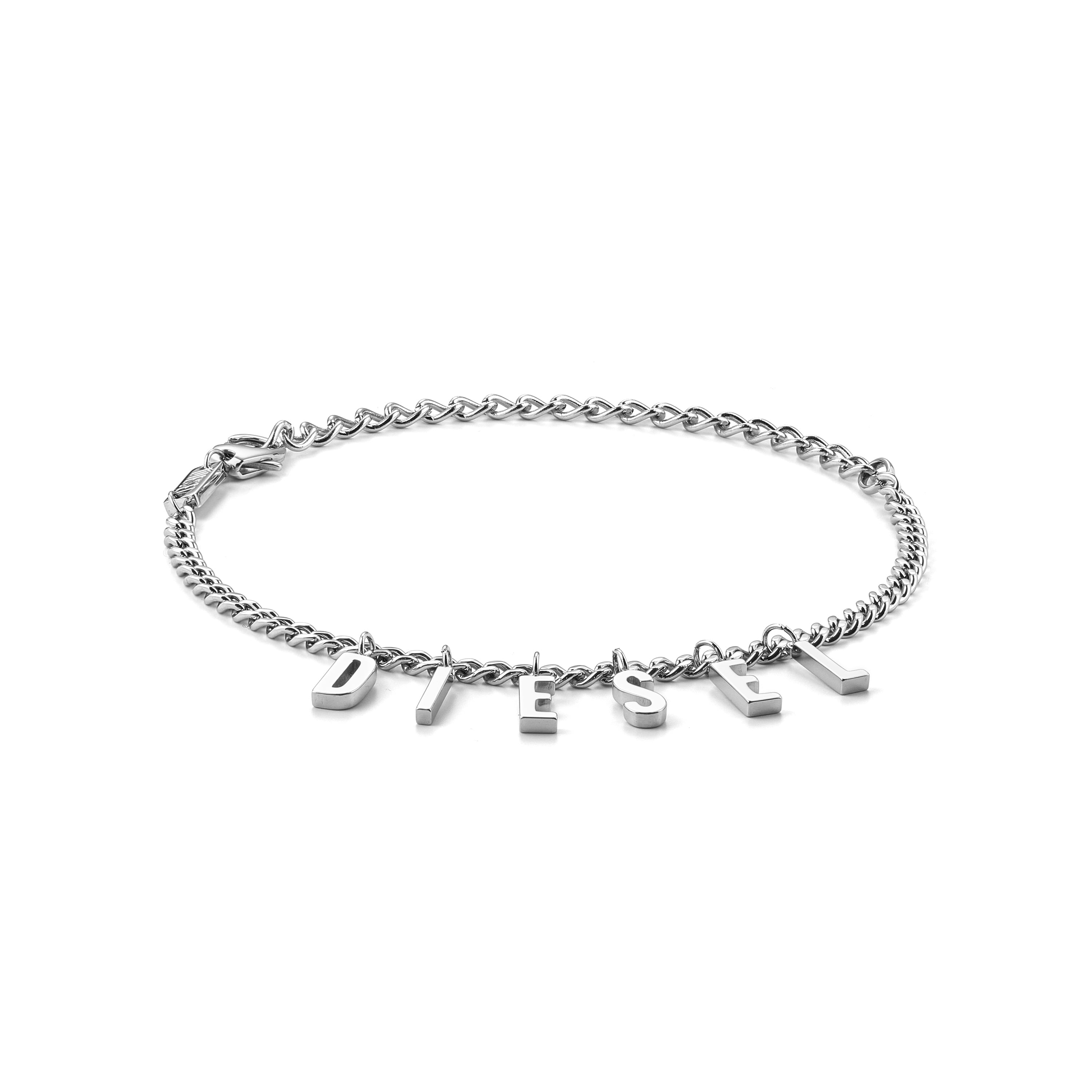 国内直営【DIESEL】Stainless steel chain bracelet/anklet Diesel Stainless Steel Chain Bracelet/Anklet DX1493040