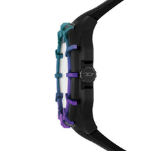 Load image into Gallery viewer, Diesel Framed Three-Hand Black Silicone Watch DZ1986