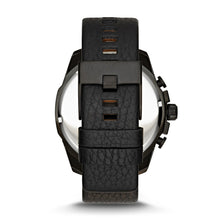 Load image into Gallery viewer, Diesel Men's Mega Chief Chronograph Black Leather Watch DZ4323