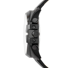 Load image into Gallery viewer, Diesel Men's Mega Chief Chronograph Black Leather Watch DZ4323