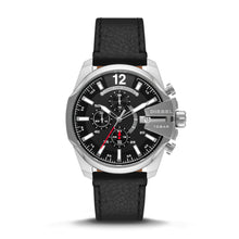 Load image into Gallery viewer, Diesel Baby Chief Chronograph Black Leather Watch DZ4592