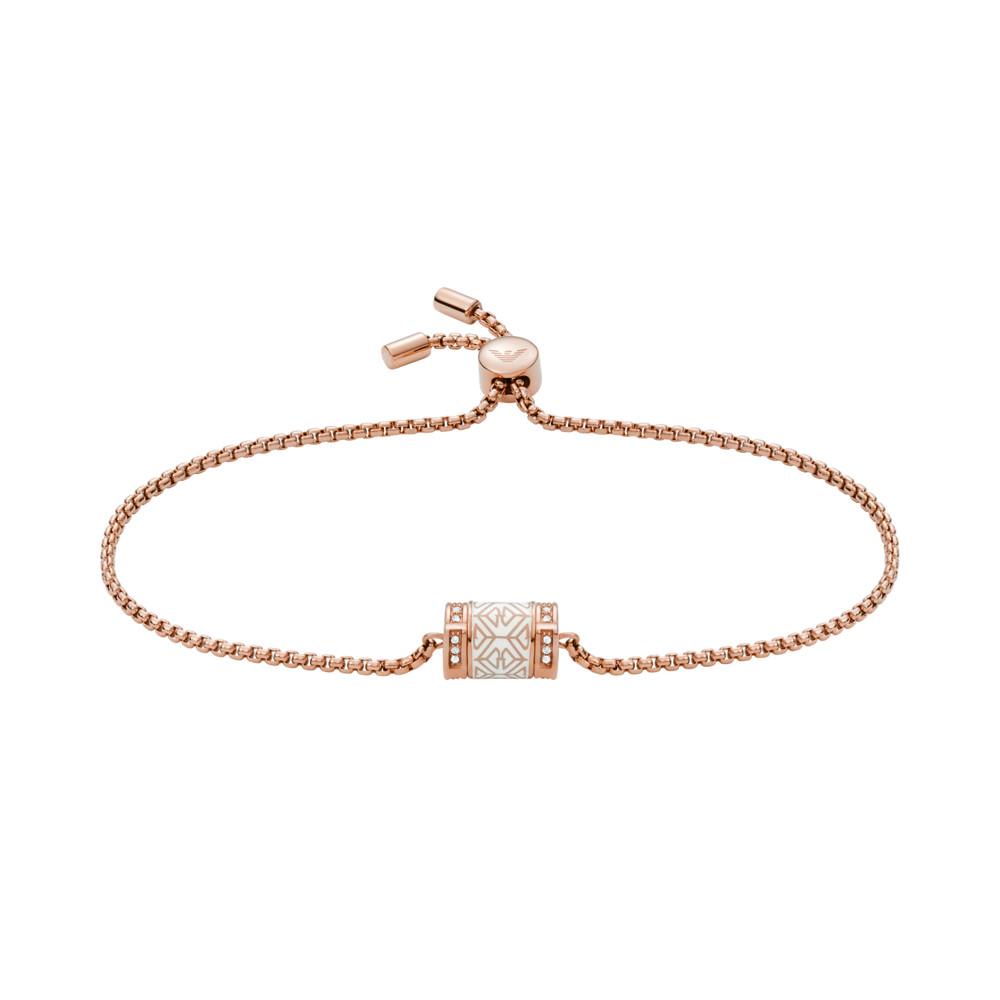 Emporio Armani Rose Gold-Tone Stainless Steel Slider Bracelet EGS2829221