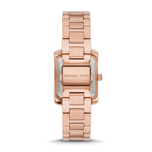 Load image into Gallery viewer, Michael Kors Emery Three-Hand Rose Gold-Tone Watch and Necklace Set MK1074SET