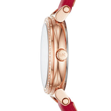 Load image into Gallery viewer, Michael Kors Women's Sofie Two-Hand Red Leather Watch MK2850