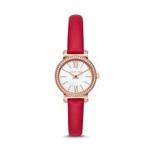 Load image into Gallery viewer, Michael Kors Women's Sofie Two-Hand Red Leather Watch MK2850
