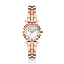 Load image into Gallery viewer, Michael Kors Women's Norie Three-Hand Rose Gold Stainless Steel Watch MK3558