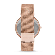 Load image into Gallery viewer, Michael Kors Darci Three-Hand Rose Gold Crystal Watch MK4519