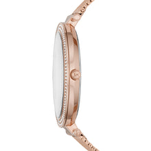 Load image into Gallery viewer, Michael Kors Darci Three-Hand Rose Gold Crystal Watch MK4519