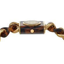 Load image into Gallery viewer, Michael Kors MK Chain Lock Three-Hand Tortoise and Gold-Tone Stainless Steel Watch MK4808