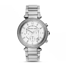 Load image into Gallery viewer, Michael Kors Silver-Tone Glitz Parker Watch MK5353