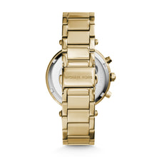 Load image into Gallery viewer, Michael Kors Parker Chronograph Gold-Tone Stainless Steel Watch MK5354
