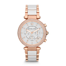 Load image into Gallery viewer, Michael Kors Women's Parker Chronograph Two-Tone Stainless Steel Glitz Watch MK5774