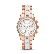 Load image into Gallery viewer, Michael Kors Ritz Chronograph Rose-Tone Stainless Steel Watch MK6940