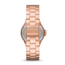Load image into Gallery viewer, Michael Kors Lennox Three-Hand Rose Gold-Tone Stainless Steel Watch MK7230