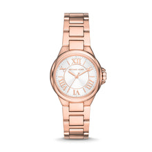 Load image into Gallery viewer, Michael Kors Camille Three-Hand Rose Gold-Tone Stainless Steel Watch MK7256