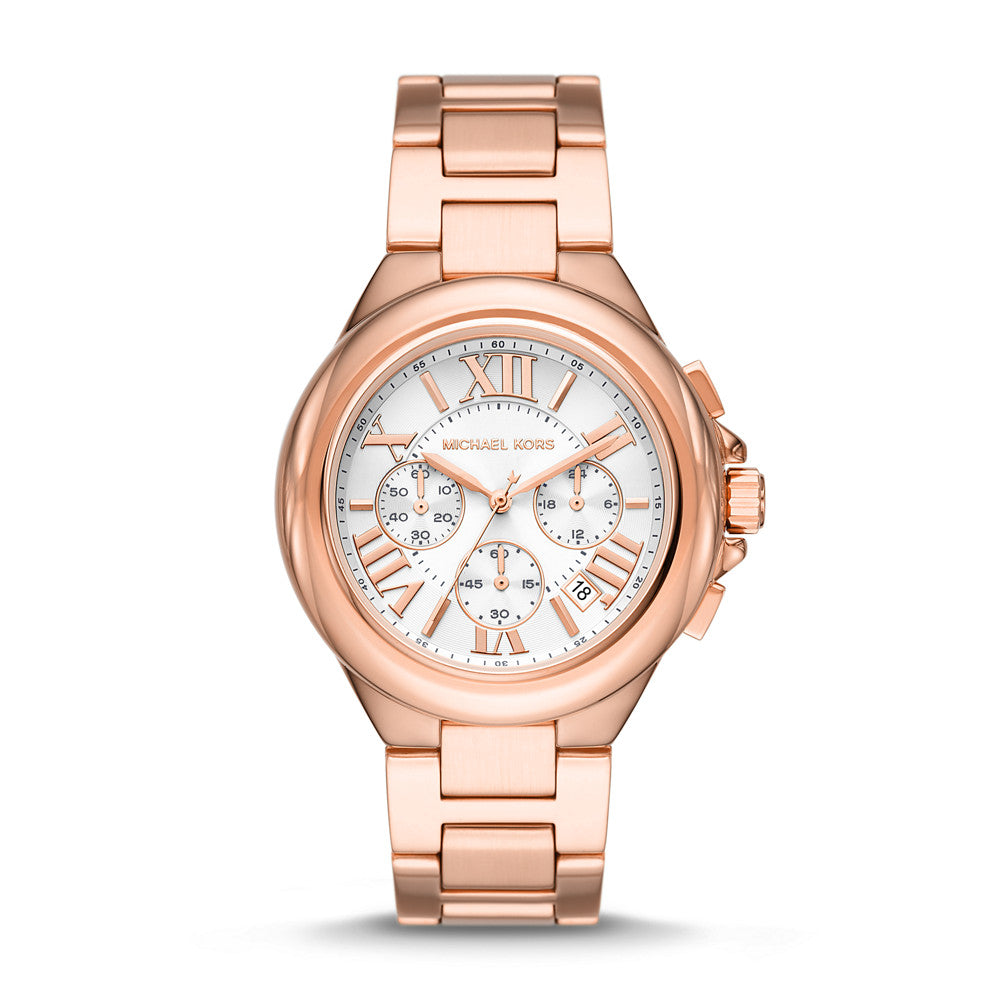 Michael kors all hot sale stainless steel watch