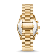 Load image into Gallery viewer, Michael Kors Lexington Lux Chronograph Gold-Tone Stainless Steel Watch MK7276