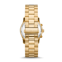 Load image into Gallery viewer, Michael Kors Runway Chronograph Gold-Tone Stainless Steel Watch MK7323