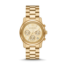 Load image into Gallery viewer, Michael Kors Runway Chronograph Gold-Tone Stainless Steel Watch MK7323