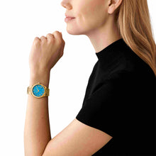 Load image into Gallery viewer, Michael Kors Lennox Three-Hand Gold-Tone Stainless Steel Watch MK7460