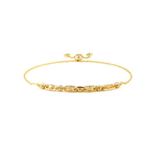 Load image into Gallery viewer, Michael Kors 14K Gold Sterling Silver Astor Link Slider Bracelet MKC170900710