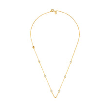 Load image into Gallery viewer, Michael Kors 14K Gold Sterling Silver Station Necklace MKC1714CZ710