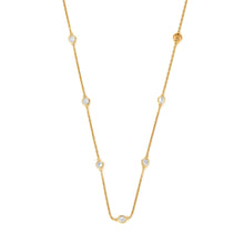 Load image into Gallery viewer, Michael Kors 14K Gold Sterling Silver Station Necklace MKC1714CZ710