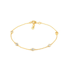 Load image into Gallery viewer, Michael Kors 14K Gold Sterling Silver Station Bracelet MKC1716CZ710