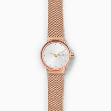 Load image into Gallery viewer, Skagen Freja Rose Gold-Tone Steel-Mesh Watch SKW2665