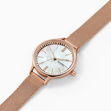 Load image into Gallery viewer, Skagen Anita Three-Hand Rose-Tone Steel Mesh Watch SKW2865