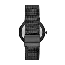 Load image into Gallery viewer, Skagen Ancher Three-Hand Date Midnight Stainless Steel Mesh Watch SKW6778