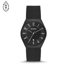 Load image into Gallery viewer, Skagen Grenen Three-Hand Date Midnight Stainless Steel Mesh Watch SKW6817