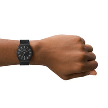 Load image into Gallery viewer, Skagen Grenen Three-Hand Date Midnight Stainless Steel Mesh Watch SKW6817
