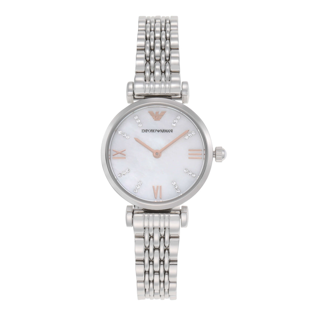 Emporio Armani Silver Tone Analogue Watch AR11204