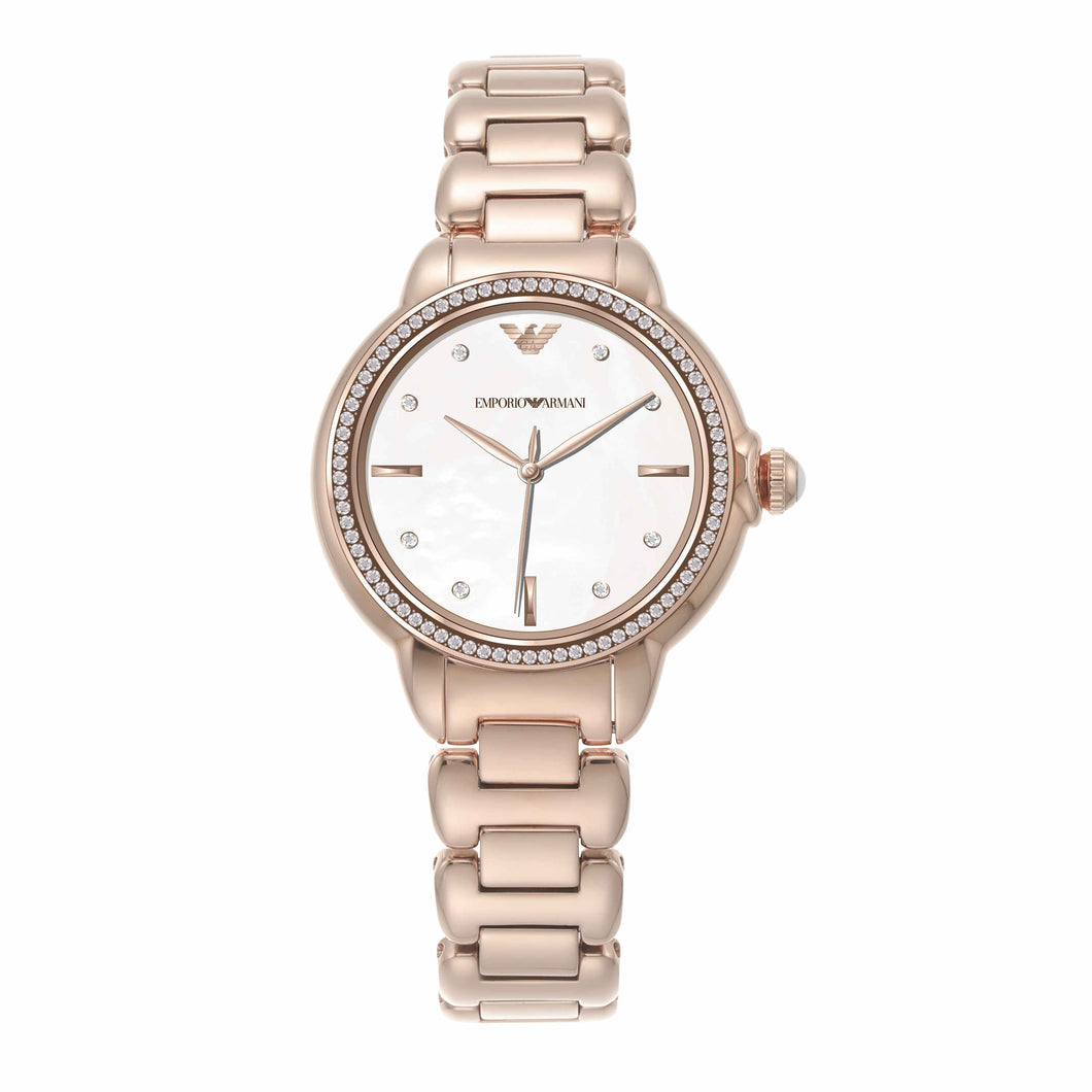 Emporio Armani  Rose Gold Tone Analogue Watch AR11523