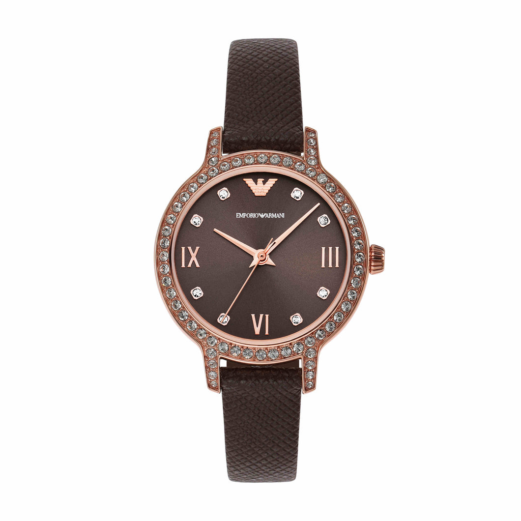 Emporio Armani Brown Analogue Watch AR11555